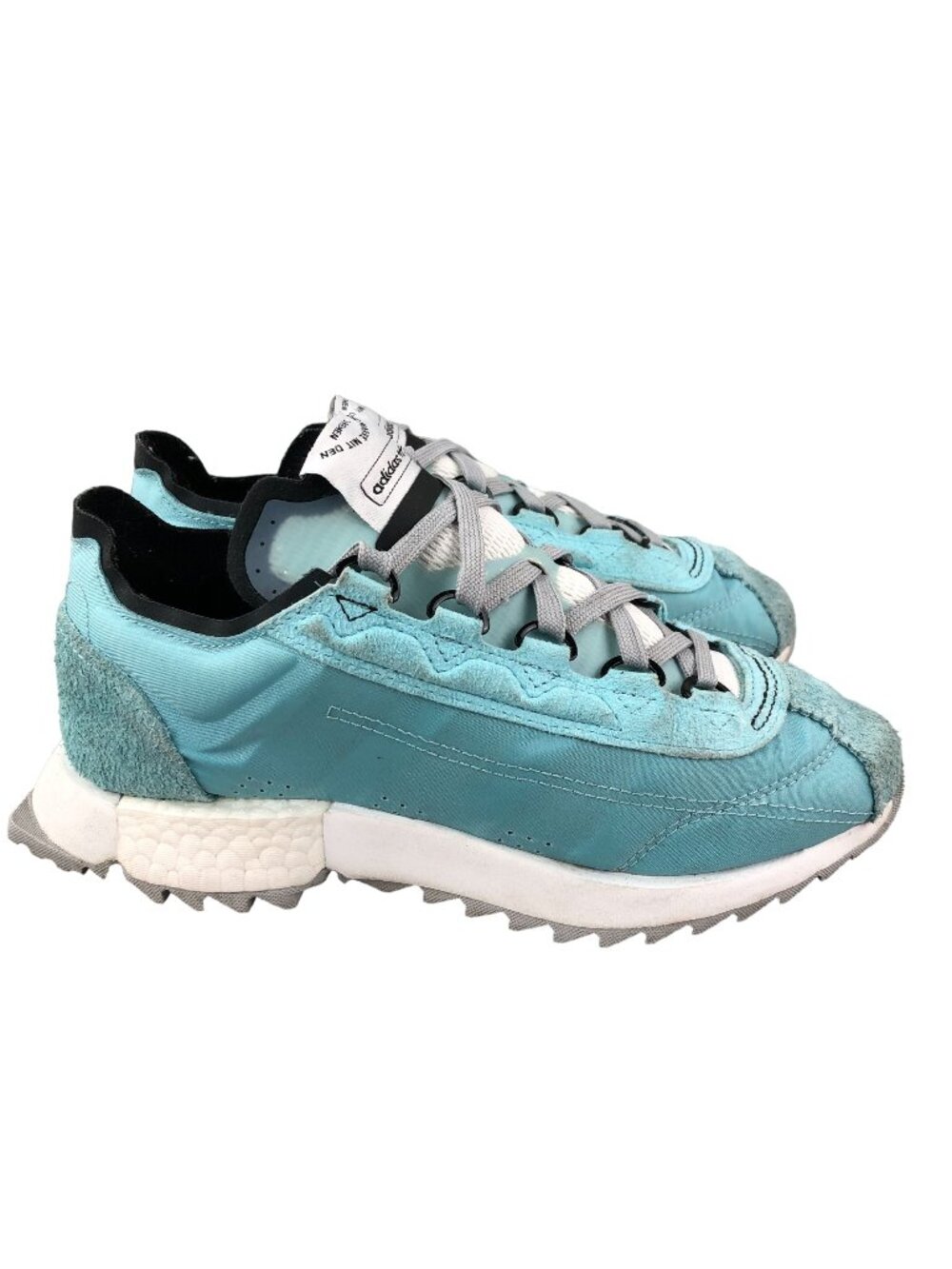 Adidas Women's Size 6.5 SL 7600 Blue White Suede Lace-Up Retro Sneakers EG6813